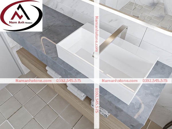 BÀN LAVABO ĐÁ GREY BARDIGLIO