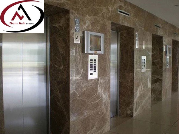 ĐÁ NÂU NHẠT ỐP THANG MÁY