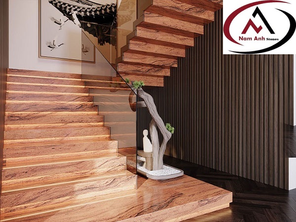 ĐÁ SAMUKA RED ỐP CẦU THANG