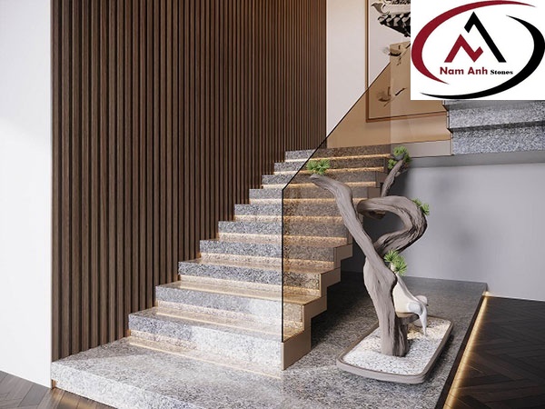 ĐÁ XÀ CỪ TRẮNG ỐP CẦU THANG