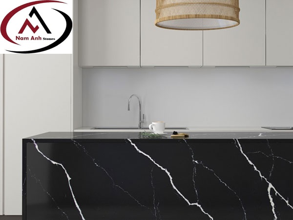 ĐÁ BÀN BẾP VICOSTONE ĐEN NA25