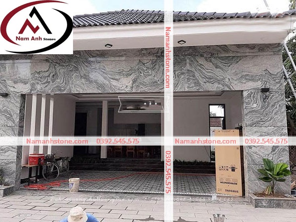 ĐÁ ASIAN WHITE ỐP MẶT TIỀN NHÀ CẤP 4