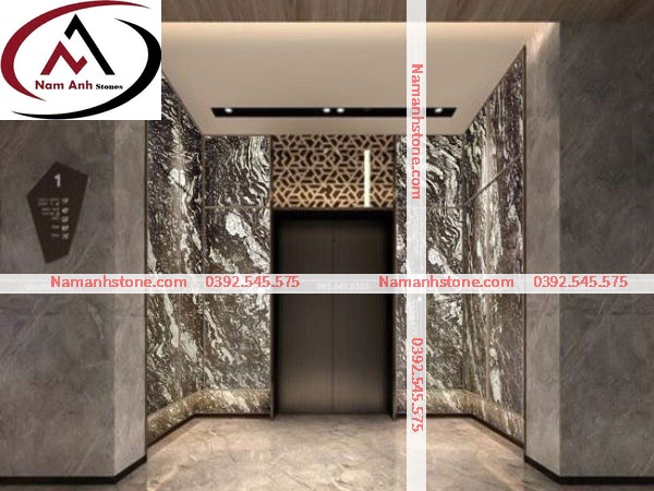 ĐÁ GRANITE BLUE NIGHT ỐP THANG MÁY