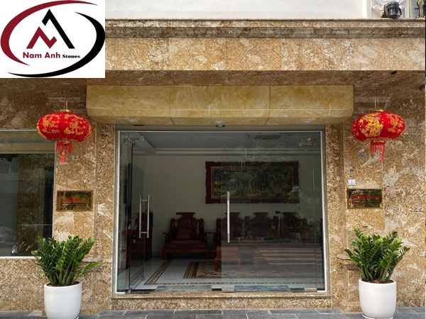 ĐÁ ỐP MẶT TIỀN GRANITE VÀNG HOÀNG GIA