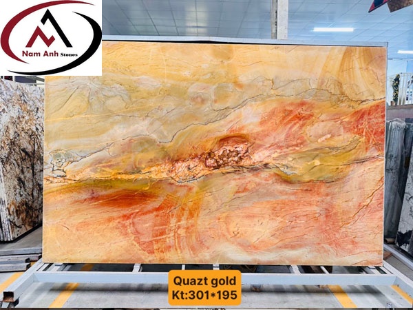 TRANH ĐÁ THẠCH ANH MACAUBAS RED GOLD